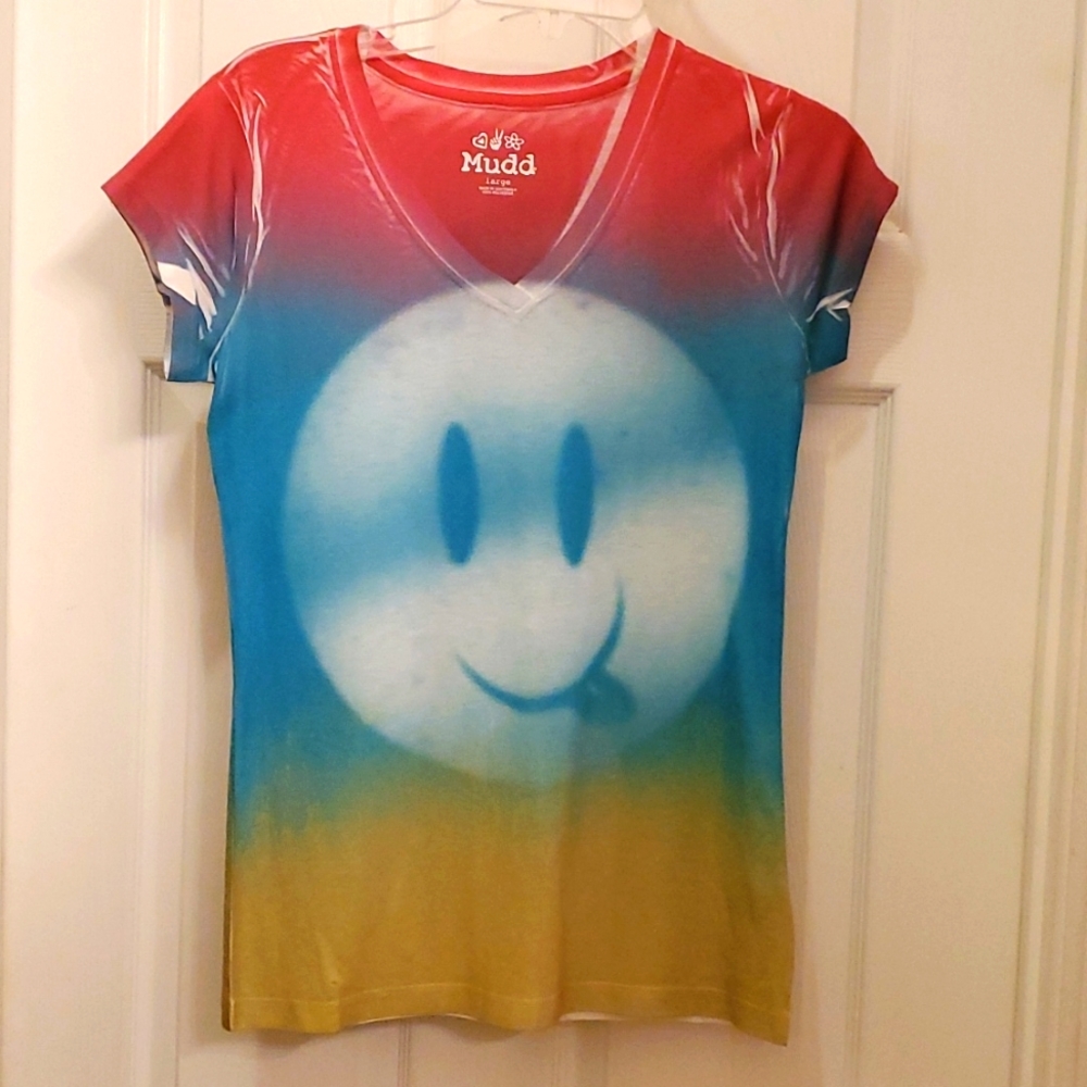 Mudd Tie-Dyed Smiley Face Tee